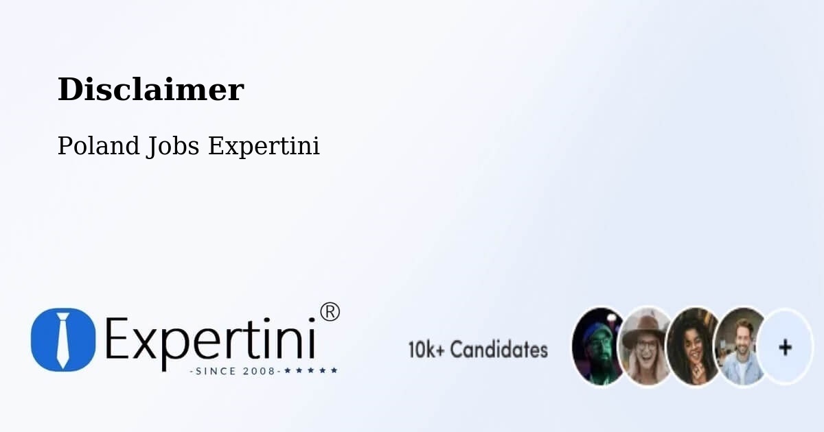 Disclaimer – Suchań - Poland Jobs Expertini